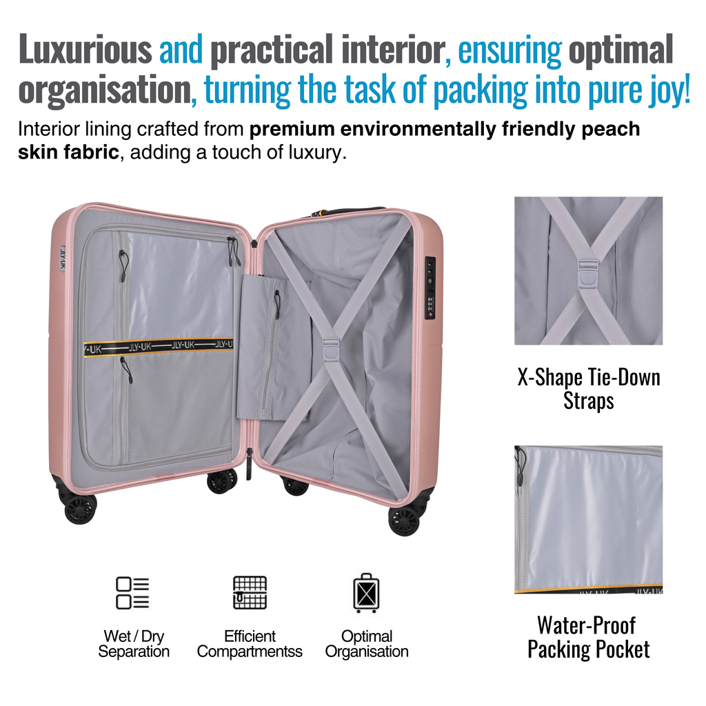 Best Lightweight Suitcases UK 3 Pcs Set JLY Luggage