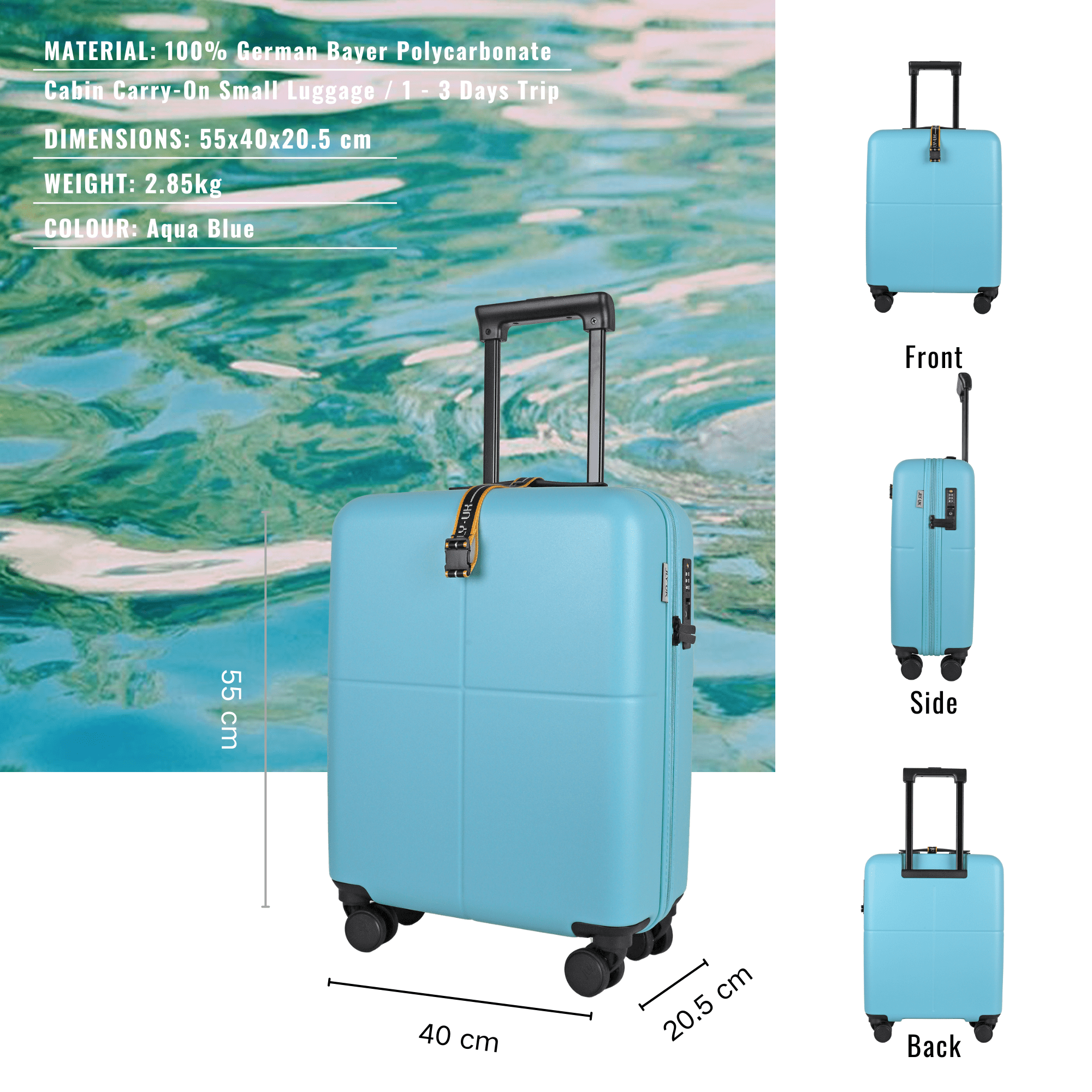 Small UK Suitcase Cabin Suitcase JLY Luggage