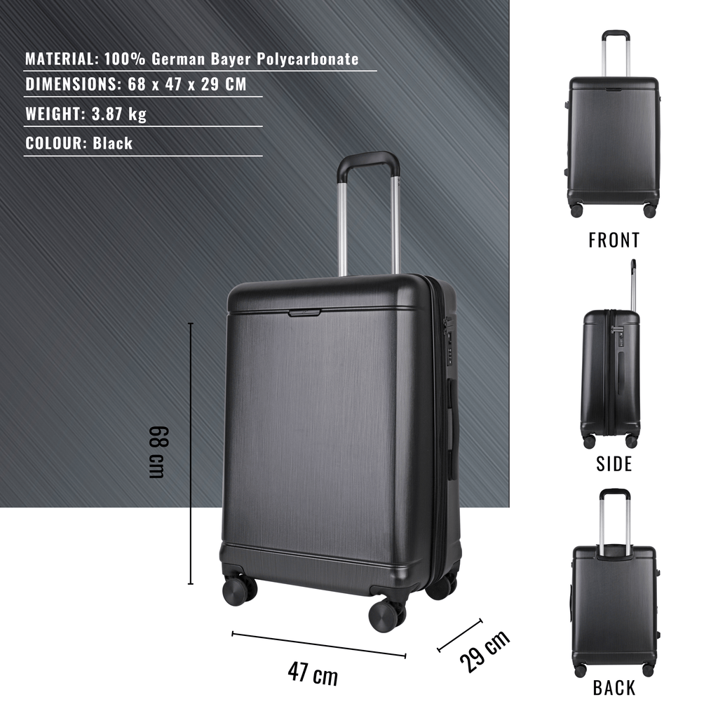 Matte Metallic Suitcase - The Stylish Travel Companion