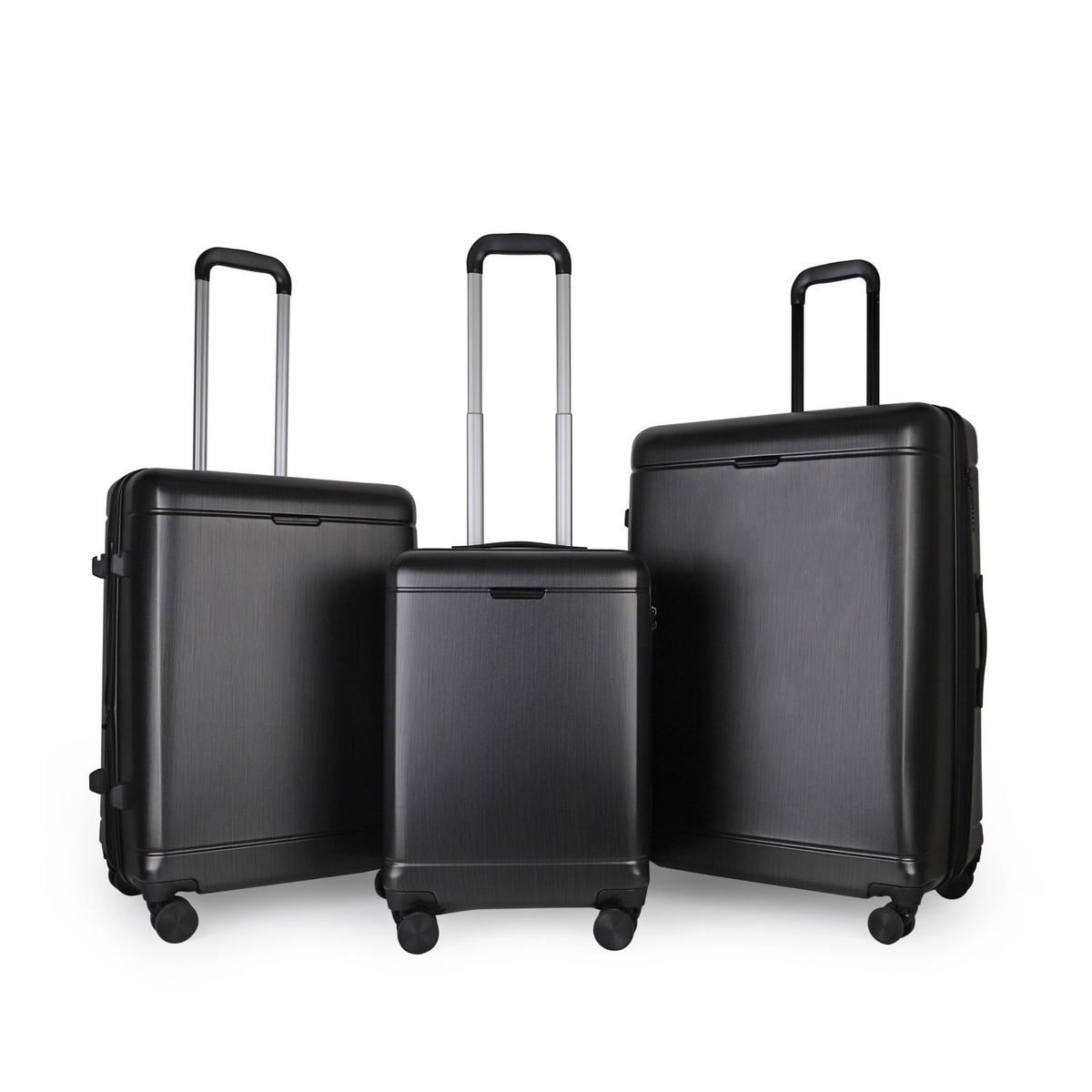 Matte Metallic 3 Piece suitcase Set - 4 Wheel Hard Shell Suitcase UK