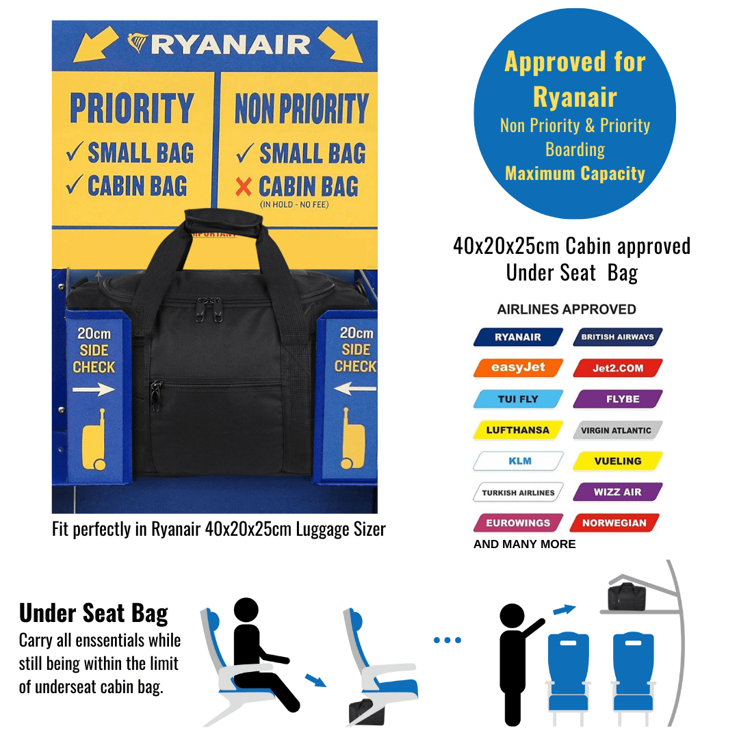 JLY Essential Cabin Bag Flight Carry On Travel Bag JLY Luggage