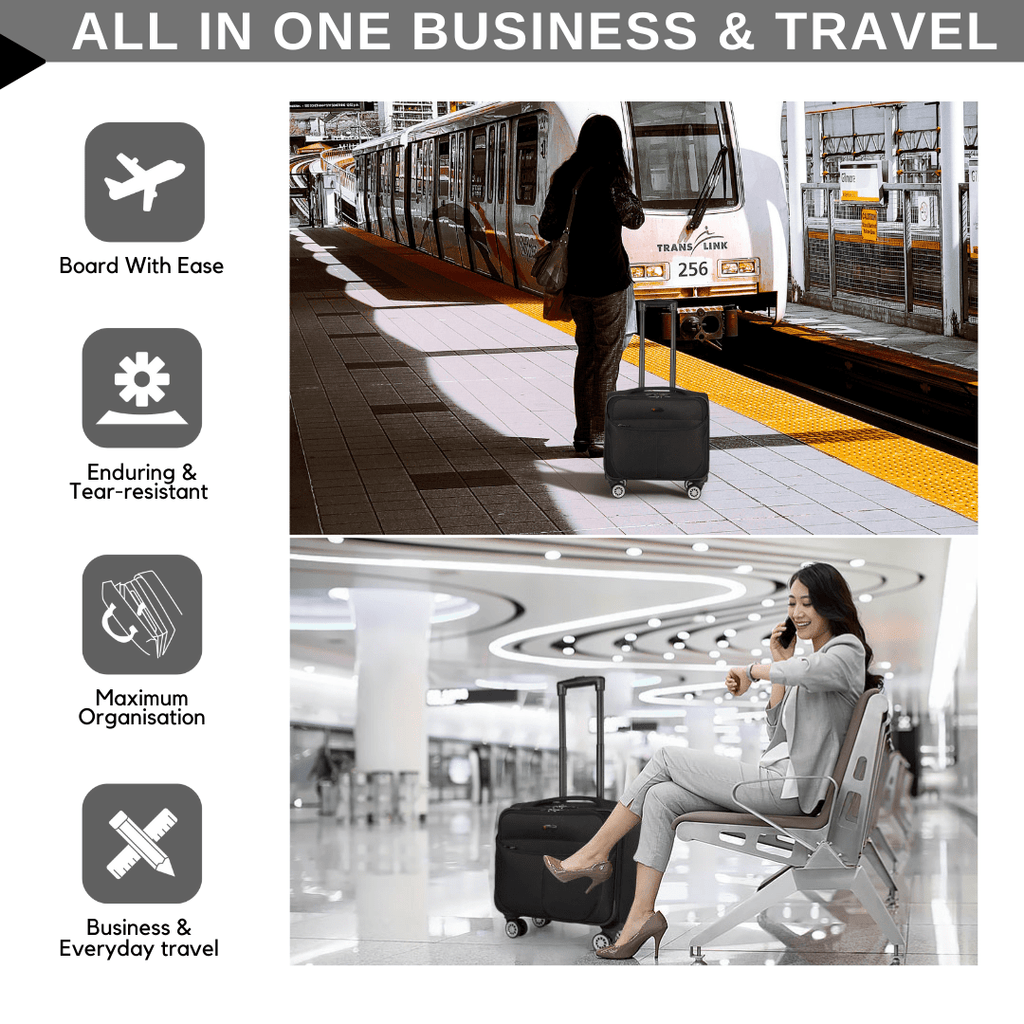 lightweight suitcases UK - Business Carry On Lux Cabin - JLY Luggage
