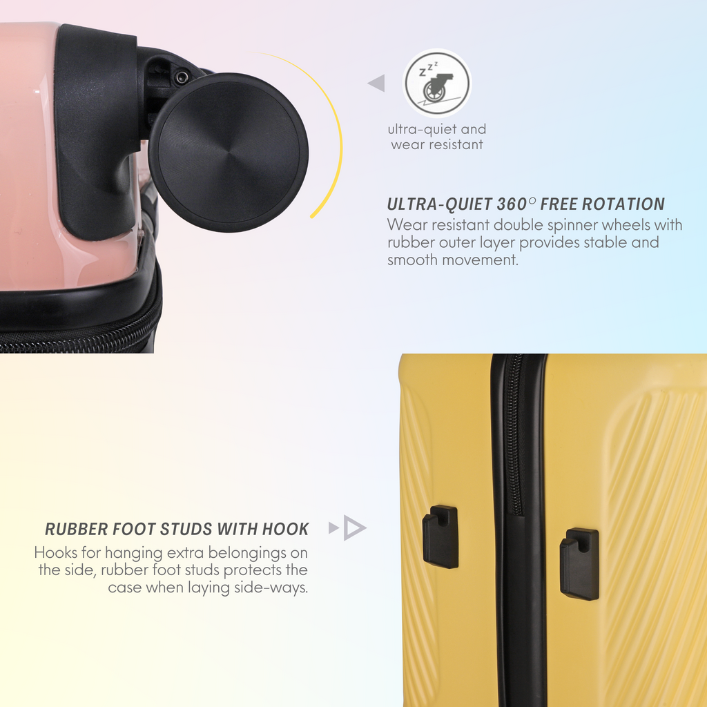 Large Lightweight suitcase with smooth-rolling wheels for easy maneuverability in the UK